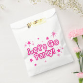 Licht & Roze Glittersterren Laten we naar het Fees Bedankzakje (Gezegeld)