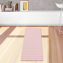 Licht Roze Golven Patroon Yoga Mat
