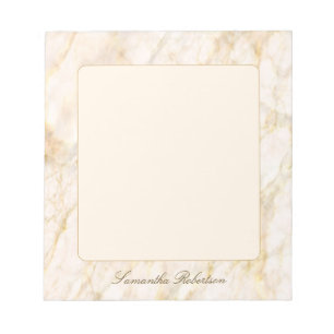 Licht Roze Goud Bruine Elegante Marmer Aangepaste Notitieblok