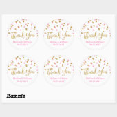 Licht roze goud Confetti bruiloft gunst Labels (Vel)