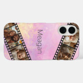 Licht Roze & Gouden Film Strip Foto Case-Mate iPhone Case (Achterkant (horizontaal))