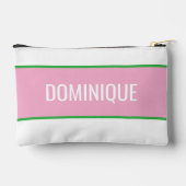 Licht Roze + Groen Monogram Bruidsmeisje Etui (Achterkant)