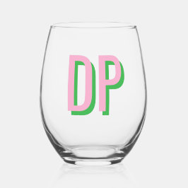 Licht Roze + Groene Bruidsmeisjesjurk Wijnglas Zonder Voet