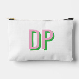 Licht Roze + Groene Monogram Bruidsmeisje Etui