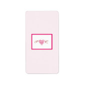 Licht roze hart bruiloft Hershey's Mini Wrapper Etiket (Voorkant)