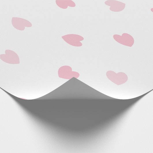 Licht roze hart getextureerd inpakpapier (Hoek)