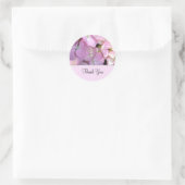 Licht Roze Hydrangea Dank u Ronde Sticker (Tas)