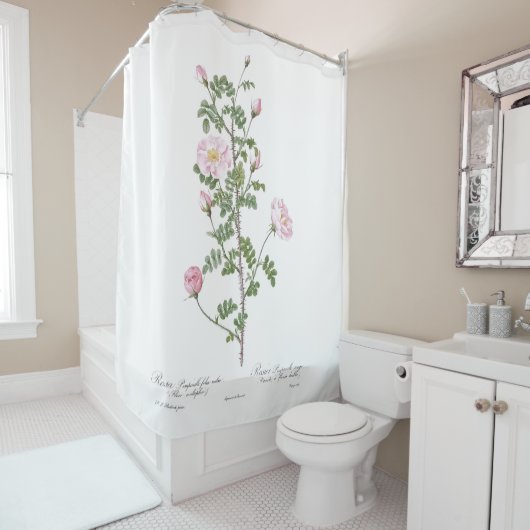 Licht roze, licht gloeiende gloed  douchegordijn (In situ)