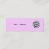 Licht roze mini visitekaartje (Achterkant)