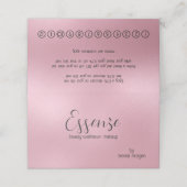 Licht roze, moderne achtergrond klantenkaartje (Buitenkant ongevouwen)