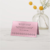 Licht roze, moderne achtergrond klantenkaartje (Achterkant)