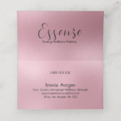 Licht roze, moderne achtergrond klantenkaartje (Binnenkant ongevouwen)