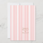Licht roze Owl Baby shower Uitnodiging (Achterkant)