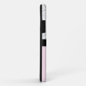 Licht Roze Paarse monogrammed damask iPhone 5 hoes (Achterkant/rechts)
