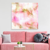 Licht roze pastel Waterverf achtergrond Canvas Afdruk (Insitu (Woonkamer))