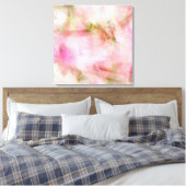 Licht roze pastel Waterverf achtergrond Canvas Afdruk (Insitu (Slaapkamer))