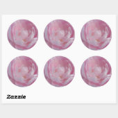 Licht roze pioen bruiloft stickers pioenrozen (Vel)