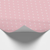 Licht roze pokstip klassiek geschenk cadeaupapier (Hoek)