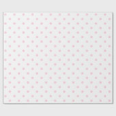 Licht roze pokstip op witte grote ruimte cadeaupapier (Vlak)