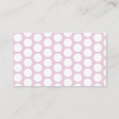 Licht roze polka gestippelde Visitekaartjes (Achterkant)