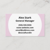 Licht roze polka gestippelde Visitekaartjes (Voorkant)