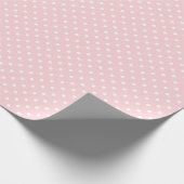 Licht roze pols dot patroon cadeaupapier (Hoek)