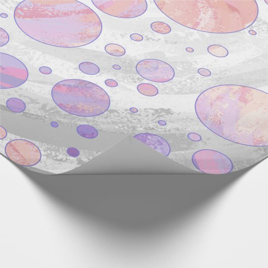 Licht roze pols dot patroon cadeaupapier (Hoek)