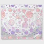 Licht roze pols dot patroon cadeaupapier (Vlak)