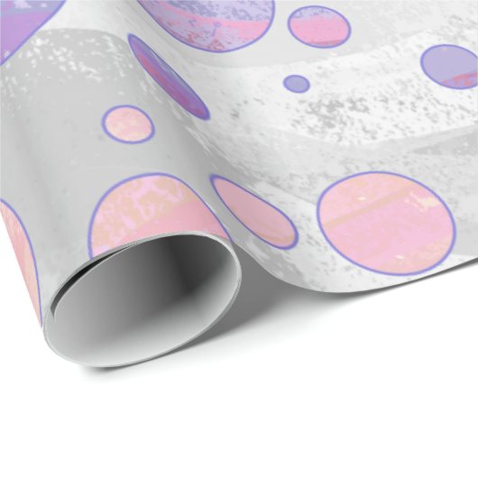 Licht roze pols dot patroon cadeaupapier (Rol Hoek)