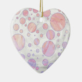 Licht roze pols dot patroon keramisch ornament (Rechts)