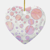 Licht roze pols dot patroon keramisch ornament (Achterkant)