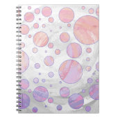 Licht roze pols dot patroon notitieboek (Voorkant)