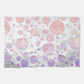 Licht roze pols dot patroon theedoek (Horizontaal)