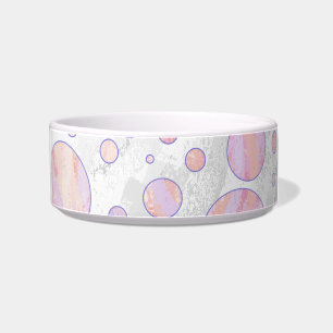Licht roze pols dot patroon voerbakje