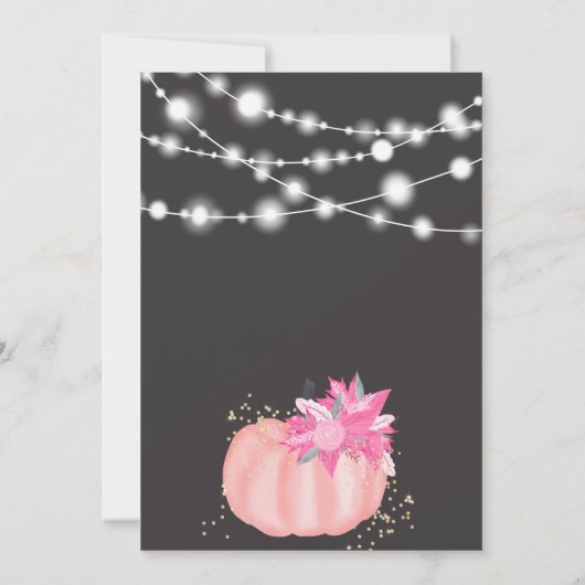 Licht roze pompoen in het huishouden kaart (Achterkant)