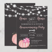 Licht roze pompoen in het huishouden kaart (Voorkant / Achterkant)