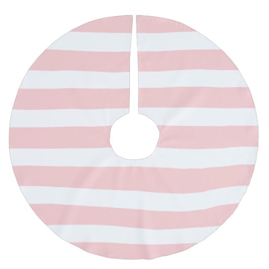 Licht roze preppy strepen kerstboom rok (Voorkant)