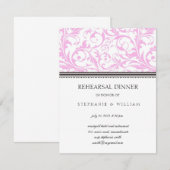 Licht roze repetitie met zwembad Inwendige Kaart (Voorkant / Achterkant)