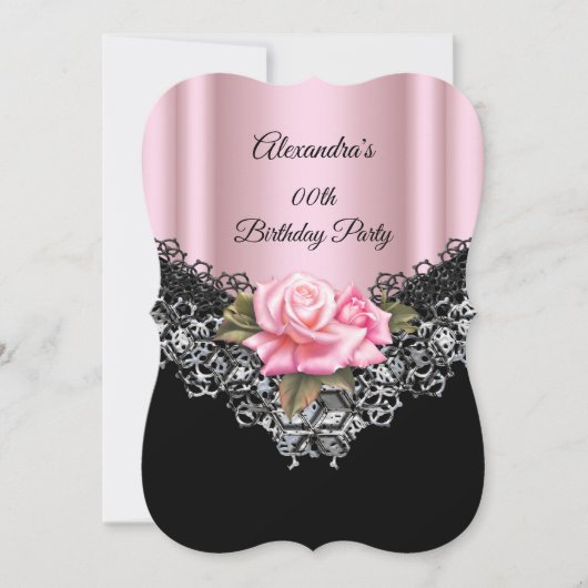 Licht roze Roos op zaterdag in zwarte lade Kaart (Voorkant)