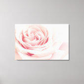 Licht roze Roos ventilator - Rozen bloemen Canvas Afdruk (Voorkant)