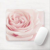 Licht roze Roos ventilator - Rozen bloemen Muismat (Met muis)