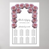 Licht roze Rozen Bigend zitplaatje Poster (Voorkant)