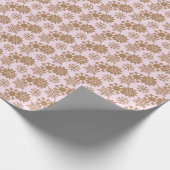 Licht roze | Rustisch snoepgoed Cadeaupapier (Hoek)