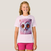 Licht-Roze-Schattig T-shirt (Voorkant volledig)