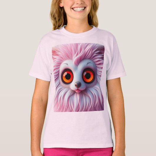 Licht-Roze-Schattig T-shirt (Voorkant)