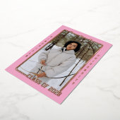 Licht Roze Sport Kaart Folie Afstudeerder Aankondi (Gedraaid)