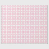 Licht roze Stippen patroon op wit met naam Cadeaupapier (Vlak)