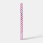 LICHT ROZE STIPPEN STIJLVOLE EENVOUDIGE AANGEPASTE iPhone 15 CASE (Linkerkant)