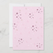 Licht roze Teddy Bear Hot Air Baby shower Kaart (Achterkant)