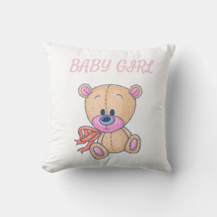 Licht roze Teddy Bear Sierkussen
